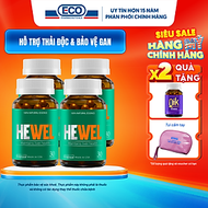 [Tặng Qik Hair Nữ 15v] Combo 4 Hộp 30v -  Viên Uống Bổ Gan Hewel Ecogreen – Giải Độc Gan Mát Gan, Hỗ