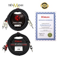 [Genuine] Kirlin LGY-364L, Y-364PRL Y-shaped Signal Cable - From 3mm Stereo TRS to 2 RCA Lotus Heads