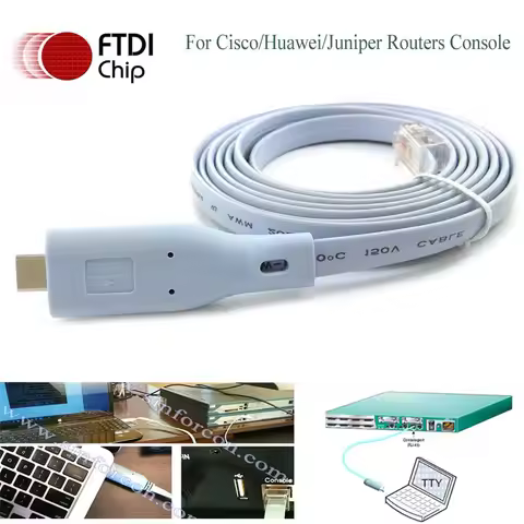 72-3383-01 USBC Type C RS232 to RJ45 Console Cable for Cisco Juniper Huawei Routers PC Interface Cab