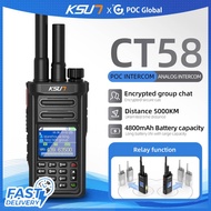 4g walkie talkie CT58 POC/PPT intercom dual mode radio Relay function with 1 Year Free SIM Card