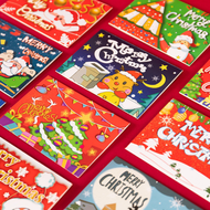 【Xmas】Merry Christmas Card Christmas Gift Package Decoration Greeting Cards Bouquet Gifts