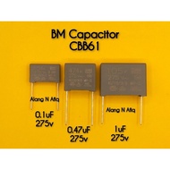 BM Grey Blue Pin Capacitor Fan. 0.1uf, 0.47uf, 1uf 275v 450v.  High Quality CBB61. Deka Elmark Alpha