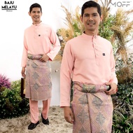 Baju Melayu Moden「Warna Peach」 Set Ayah Dan Anak • Regular Fit