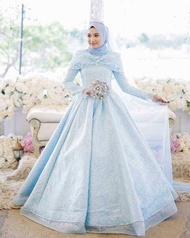 Gaun pengantin wanita muslim/hijab