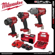 Milwaukee M18 Transportation Combo- FMTTIW2F12, FHIWF12, FIW212 Standard/Mid/High torque Impact Wrench and M18 Inflater