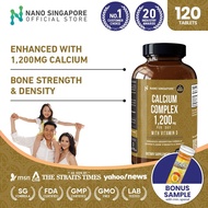 Calcium Supplement [120 tablets] Nano Calcium Complex 1200mg w/ Vitamin D