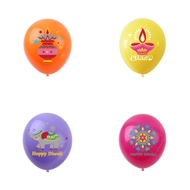 1 Piece Candy Color Diwali Emulsion Balloon 12 Inch Deepavali Celebration Decoration Balloons Kids Gift Deepavali Party Decoration Item