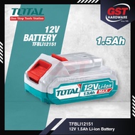 Total Cordless Drill 12V Battery 1.5Ah TBLI12151 Drill Batteri Total Battery Charger Drill Battery Total
