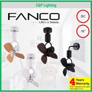 【In stock】[Installation Promo] Fanco Dono 16" Corner Wall / Ceiling Mount DC Fan with Remote 04YP