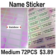 Waterproof name sticker/【 13*30mm 】 72PCs waterproof name sticker/sticker label product waterproof/waterproof name sticker/product vendor stickers