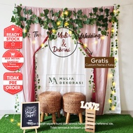 Dekorasi Backdrop Lamaran Nikahan Syukuran Aqiqah Khitan Background Backdrop Paket AA