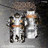【Short /Long Sleeves Netball jersey】Netball Jersey Custom Name Baju Lelaki Bola Microfiber Sublimati