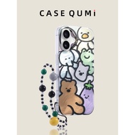 iphone 17 case iphone 16 pro max case Terung beruang lanyard untuk Apple 17 sarung telefon bimbit ba