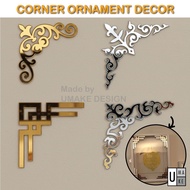 3D Acrylic Mirror Corner Decor Acrylic for Door, Cabinet, Frame | Hiasan Cermin Pelekat Dinding DIY