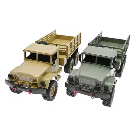 Wpl B16 6wd Rc Military Truck 2.4g Full Scale Remote Control Off Road Crawler Army Cargo Truck For R