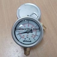 Pressure Vacuum Gauge Stainless 2 1/ 2" inch -1 - 9 Bar Compound Gauge