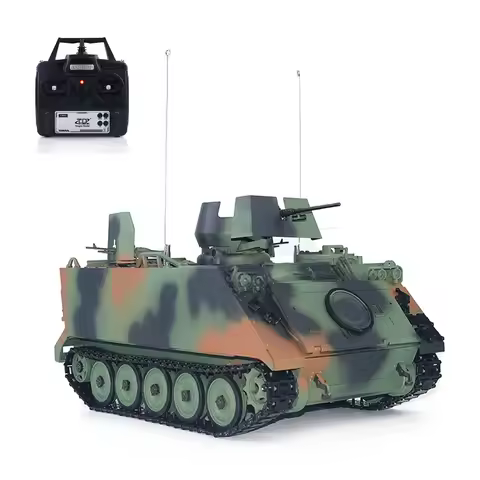 TD RC Tank 1/16 M2412-B M113A1 ACAV 360 Turret Rotation Infrared Metal Wheels Gearbox Smoke Unit Rad