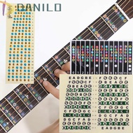 DANILO Guitar Note Sticker Learning Portable Fingerboard Stickers Musical Scale Electric Guitar Begi