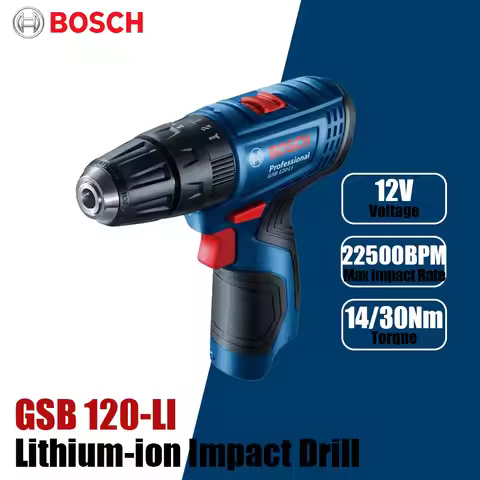 Bosch GSB 120-LI Impact Drill 12V Compact Multi-Function Household Lithium Battery Electric Screwdri
