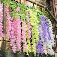 Fashion Silk Vine Wisteria Artificial Flower Wedding Party Garden Outdoor Office Wall Decor Supplies