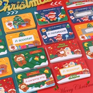 NOBELJIAOO 20Pcs Christmas Reward Scratch Card Film Coated Stickers Scratch Off Labels DIY Children 