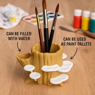 Acrylic Tree Paint Holder - Unique Tree Stump Painting Palette