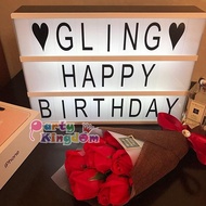 A4 字母拼圖燈箱LED 黑白字母卡片組合 發光燈箱 ins爆款裝飾 （包84張卡片）