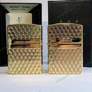 ZIPPO ARMOR SINCE 1932 ENGRAVED GOLD PLATED 2 SISI - GHOSTORE7
