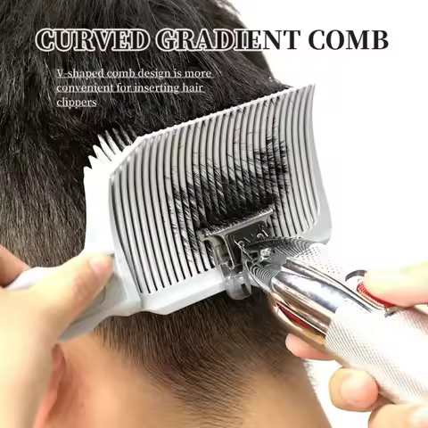 Professional Barber Fading Comb Blending Clipper Hair Cutting Comb Fade Combs Arc Design Positioning