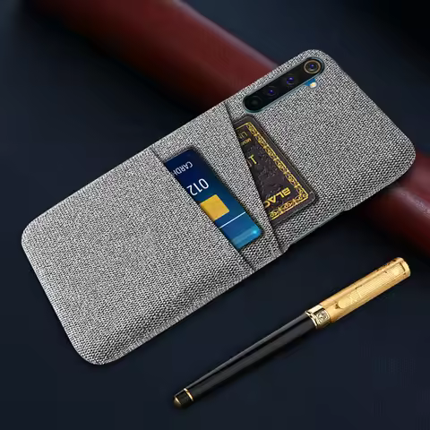 Card Case For OPPO Realme 6 Pro Case Dual Card Fabric Cloth Luxury Cover For OPPO Realme6 Realme 6 P