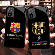 HK-20 FC Barcelona Glass KACA Casing for Xiaomi Redmi Note poco M5S 10S M3 SE 11 M4 10T 10 11S Pro 5