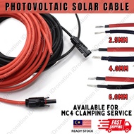 Solar Cable 2.5mm2 4mm2 6mm2 DC Wire Red Black PV Photovoltaic Wire Tinned Copper Conductor XLPE Jac