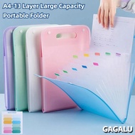 GAGALU Transparent Waterproof Multi Layer Handle File Bag Folder 13 Compartments File Bag Folder Doc
