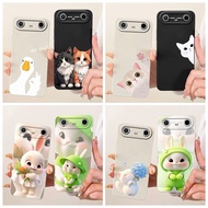 Camera Protection Cover For Tecno Pova Slim 5G Casing KM9 Cute Cartoon Cat Duck Rabbit Soft Silicone