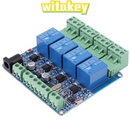 WITAKEY DC 12V Relay, DC 12V STM8S103F3 Microcontroller Relay, Low Power 4 Channel 4 Channel Relay A