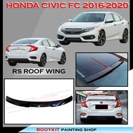 HONDA CIVIC FC 2016-2020 10-GENERATION RS STYLE ROOF WING REAR ROOF SPOILER WITH PAINT PIANO BLACK-MATERIAL ABS BODYKIT