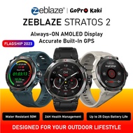 Zeblaze Stratos 2 Always-On AMOLED Display 4 Satellite 3 Modes GPS Heart Rate Blood Pressure SpO2 Mo