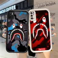 GK-6 Bape Shark Silicone Black White Casing for Xiaomi Redmi Note poco M4 10s 10 10T M5S Lite Pro 5G