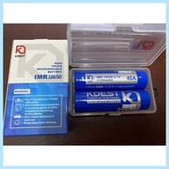 ✑ █ ♗ ◘ ☽ KDest Blue IMR 18650 Battery 3100mah 40A with case pair