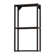ENHET 壁櫃框附層板, 碳黑色, 40x15x75 公分