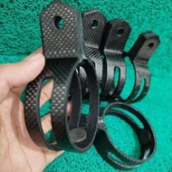 Racing Motorcycle Exhaust Clamp | Universal Exhaust Clamp for All Motorcycles, genuine carbon, 2.5 i