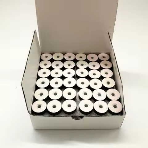 High Quality Paper Side Type M 75D/2 144PCS/BOX Black Color bobbin thread for Embroidery Machine Pre