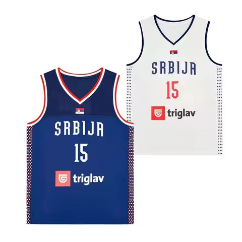 Basketball jerseys 2024 Srbija 15 Jokic jersey Sewing embroidery Cheap High Quality Outdoor sportswe