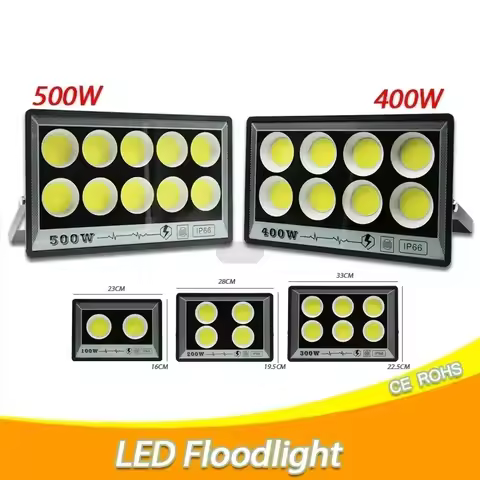 New Outdoor IP66Waterproof 800W LED Floodlight Outdoor Lighting Socket Powered Lighting Multi-power 