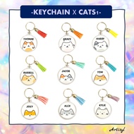 [SG] Personalise Keychain - Cat #1 / Customise Keychain / Personalise Gift Idea / Christmas Gift