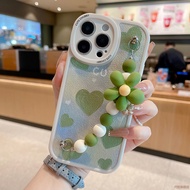 Phone Case For Samsung A32 4G 5G/ A52S 5G/ A52 A72 4 5G Camellia Flower Bracelet Cute Camera Protection Anti-Impact