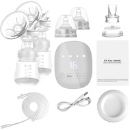 Double Electric Breast Pump, HabiKox Dual Suction Breastfeeding Pump Breast Massager with Full Touchscreen LED Display-P