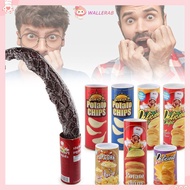 WALLERAB Magic Potato Chips Cans April's Fool Day Reusable Halloween Snake Tricks