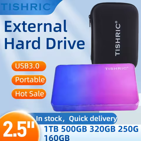 TISHRIC 160GB 250G 320GB 500GB 1TB External Hard Drive Storage HDD 2.5 Inch USB3.0 Hard Disk For Gam