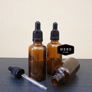 50ml Brown Glass Pipette Bottle Serum Bottle/ Brown Amber Glass Dropper/ Essence Oil Bottle/ Brown A